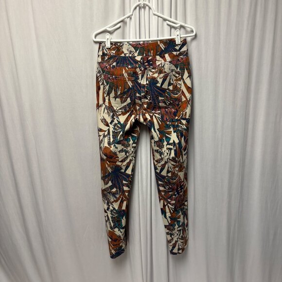 Slim-Sation by Multiples Womens Pants Size 6 Tropical Stretchy Slimming Tapered - Picture 2 of 7